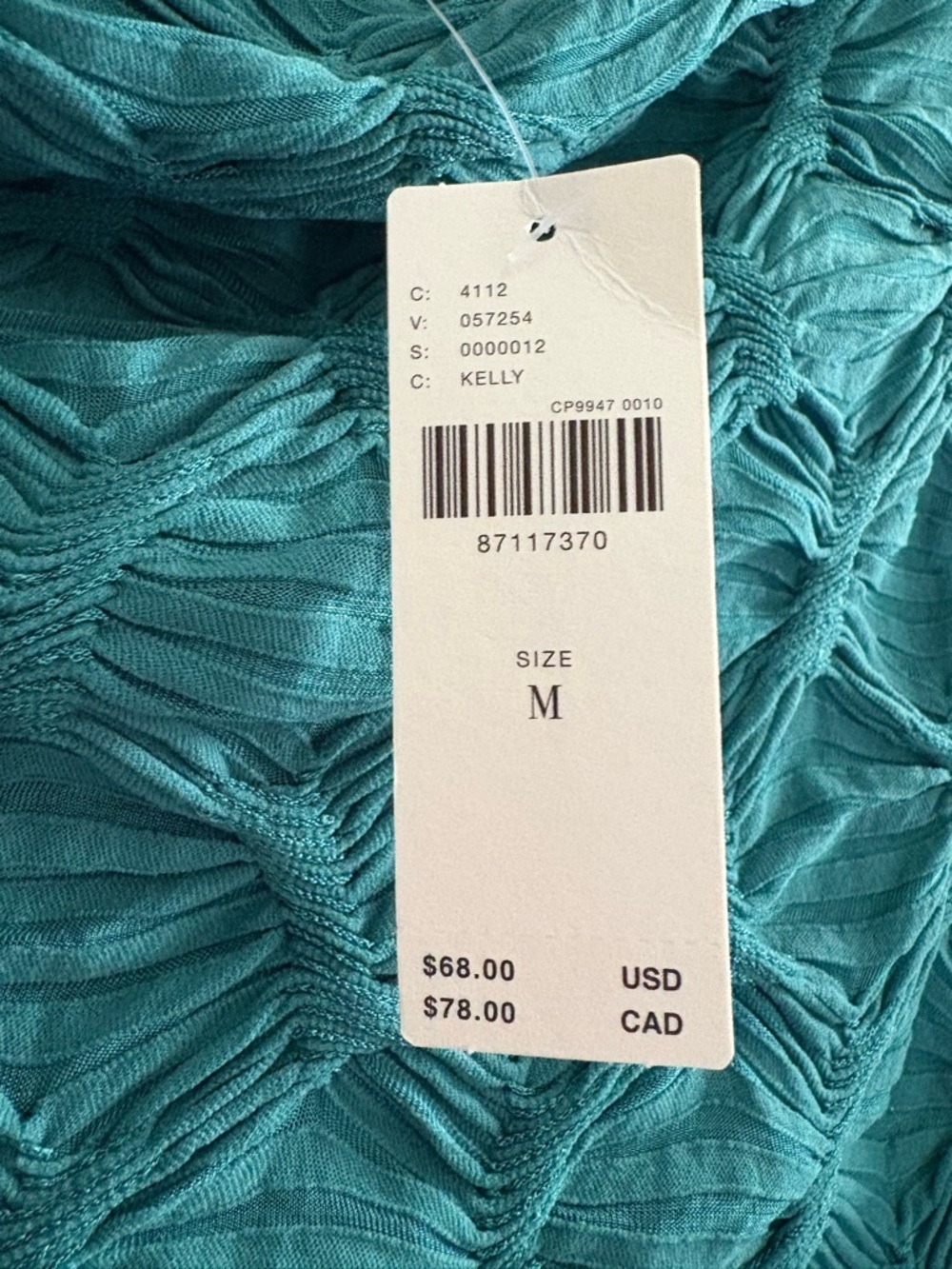 Anthropologie Long Sleeve Mock Neck Textured Top Size Medium - Picture 4 of 8